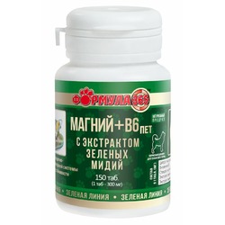Формула 365 биодобавка для взрослых собак всех пород магний+В6 пет с экстрактом зеленых мидий (150 таблеток)