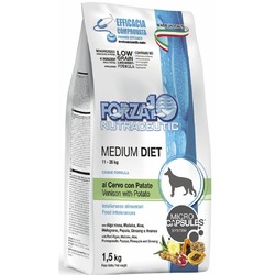 Сухой корм Forza10 Medium Diet для взрослых собак средних пород при аллергии из оленины с картофелем с микрокапсулами - 1,5 кг