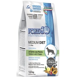Сухой корм Forza10 Medium Diet для взрослых собак средних пород при аллергии из оленины с картофелем с микрокапсулами - 1,5 кг