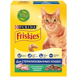 Friskies полнорационный сухой корм для стерилизованных кошек, с кроликом и полезными овощами - 300 г