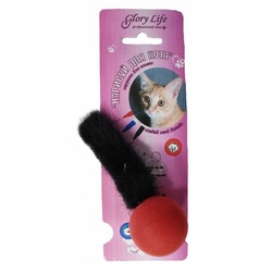 Glory Life "Нарисуй для кота" лапка норки, игрушка-дразнилка для кошек с мехом норки, разноцветная
