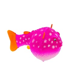 Gloxy флуоресцентная аквариумная декорация рыба шар на леске, розовая 8х5х5,5 см