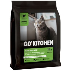 Go Kitchen сухой корм для котят и кошек всех возрастов, беззерновой, с лососем и морской рыбой - 7,26 кг