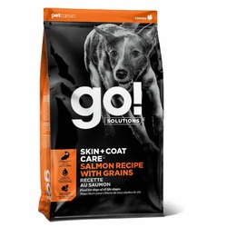 GO! Skin + Coat Salmon сухой корм для щенков и собак, со свежим лососем и овсянкой