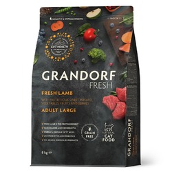Grandorf Fresh Cat Large сухой корм для кошек крупного размера, с ЯГНЕНКОМ и ИНДЕЙКОЙ - 8 кг