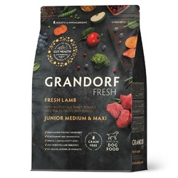 Grandorf Junior Medium Maxi сухой корм для щенков, с ягненком и бататом, беззерновой - 10 кг