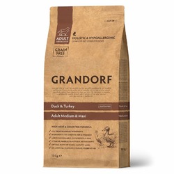 Grandorf сухой корм для собак средних и крупных пород, с уткой и индейкой