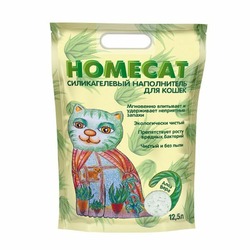 Homecat Алоэ Вера силикагелевый наполнитель с ароматом алоэ вера - 12,5 л