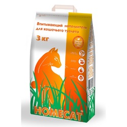 Homecat цеолитовый впитывающий наполнитель - 3 кг * 5 л