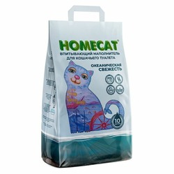 Homecat Океаническая Свежесть впитывающий наполнитель - 10 л