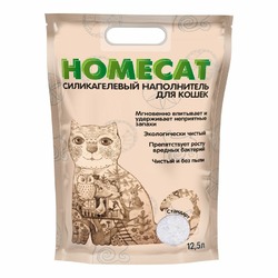 Homecat Стандарт cиликагелевый впитывающий наполнитель без запаха - 12,5 л