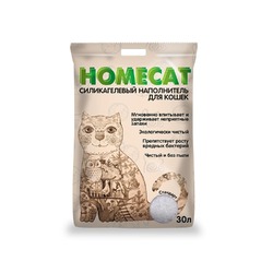 Homecat Стандарт cиликагелевый впитывающий наполнитель без запаха