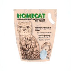 Homecat Стандарт cиликагелевый впитывающий наполнитель без запаха - 3,6 л