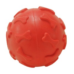Homepet игрушка для собак, мяч с рисунком косточки, с пищалкой, 6 см