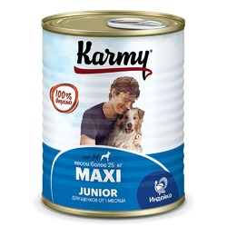 Karmy Maxi Junior влажный корм для щенков крупных пород, с индейкой, консервы - 340 г