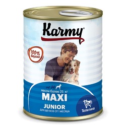 Karmy Maxi Junior влажный корм для щенков крупных пород, с телятиной, консервы - 340 г