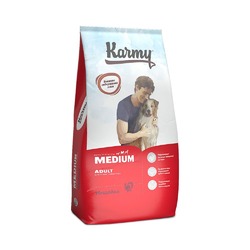 Karmy Medium Adult сухой корм для собак средних пород старше 1 года (Мельк), с индейкой - 14 кг