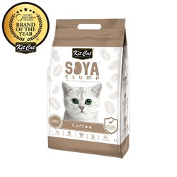 Kit Cat SoyaClump Soybean Litter Coffee соевый биоразлагаемый комкующийся наполнитель с ароматом кофе - 7 л