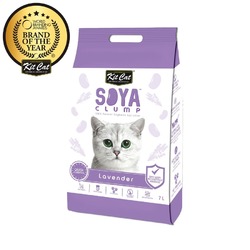 Kit Cat SoyaClump Soybean Litter Lavender соевый биоразлагаемый комкующийся наполнитель с ароматом лаванды - 7 л
