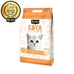 Kit Cat SoyaClump Soybean Litter Peach соевый биоразлагаемый комкующийся наполнитель с ароматом персика - 7 л