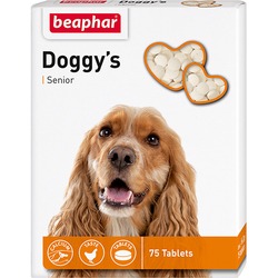 Лакомство Beaphar  Senior Doggy`s для собак старше 7 лет минеральное с L-карнитином - 75 таб