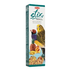 Лакомство палочки Padovan Stix Tropical для попугаев и экзотических птиц фруктовые - 80 г