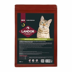 Landor сухой корм для домашних кошек, с индейкой и ягненком - 400 г