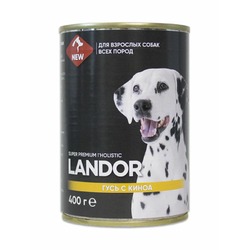 Landor полнорационный влажный корм для собак, паштет с гусем и киноа, в консервах