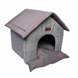 Lion домик-лежанка Франк LM00115-17-1 для собак мелких пород и кошек, серый - 45x40x45 cм
