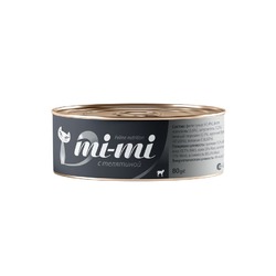 Mi-Mi влажный корм для кошек, c ТЕЛЯТИНОЙ, в консервах - 80 г