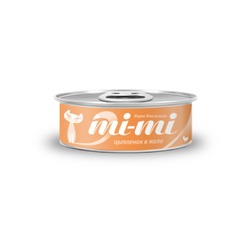 Mi-Mi полнорационный влажный корм для кошек, с тунцом и цыпленком, в консервах - 80 г