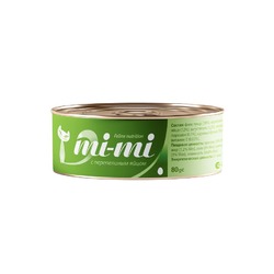 Mi-Mi влажный корм для кошек, с перепелиным ЯЙЦОМ, в консервах - 80 г