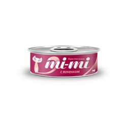 Mi-Mi полнорационный влажный корм для кошек, с тунцом и ягненком, в консервах - 80 г