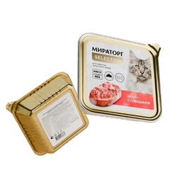 Мираторг Selection для кошек всех пород, паштет, с ГОВЯДИНОЙ, в ламистерах - 100 г