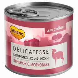 Мнямс Delicatesse "Клефтико по-афински" влажный корм для собак паштет из ягненка с морковью, в консервах - 200 г х 12 шт