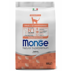 Monge Cat Speciality Line Monoprotein Adult полнорационный сухой корм для кошек, с лососем - 400 г