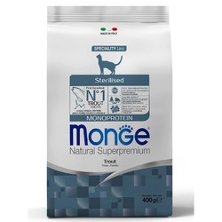 Monge Cat Speciality Line Monoprotein Sterilised сухой корм для стерилизованных кошек, с форелью - 400 г