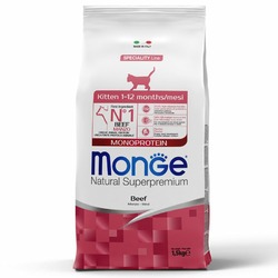 Monge Cat Speciality Line Monoprotein полнорационный сухой корм для котят и беременных кошек, с говядиной