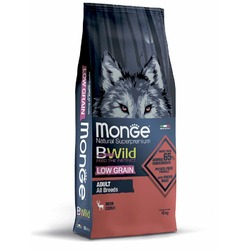 Monge Dog BWild Low Grain полнорационный сухой корм для собак, низкозерновой, с мясом оленя - 12 кг