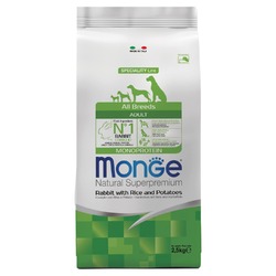 Monge Dog Speciality Line Monoprotein полнорационный сухой корм для собак, с кроликом, рисом и картофелем - 2,5 кг