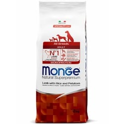 Monge Dog Speciality Line Monoprotein полнорационный сухой корм для собак, с ягненком, рисом и картофелем - 12 кг