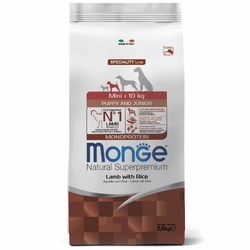 Monge Dog Speciality Line Monoprotein Mini полнорационный сухой корм для щенков мелких пород, с ягненком и рисом - 2,5 кг