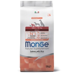 Monge Dog Speciality Line Monoprotein Mini полнорационный сухой корм для собак мелких пород, с лососем и рисом - 2,5 кг