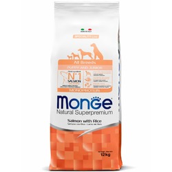 Monge Dog Speciality Line Monoprotein Puppy & Junior полнорационный сухой корм для щенков, с лососем и рисом