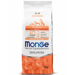 Monge Dog Speciality Adult Salmon сухой корм для взрослых собак всех пород с лососем и рисом - 12 кг