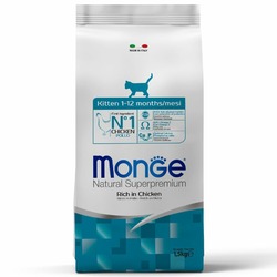 Monge Cat Daily Line полнорационный сухой корм для котят, с курицей - 1,5 кг