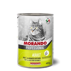 Morando Professional для кошек, паштет, с говядиной и овощами, в консервах - 400 г
