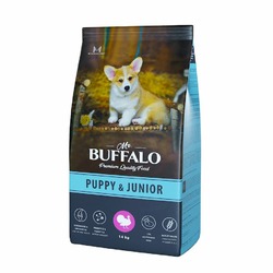 Mr. Buffalo Puppy & Junior полнорационный сухой корм для щенков и юниоров, с индейкой