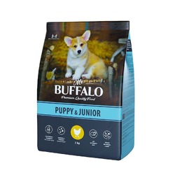 Mr.Buffalo Puppy & Junior полнорационный сухой корм для щенков и юниоров всех пород с курицей - 2 кг