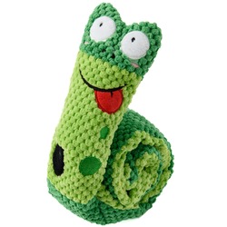 Mr.Kranch игрушка для собак "Червячок" с карманами под лакомство, зеленая - 70 см